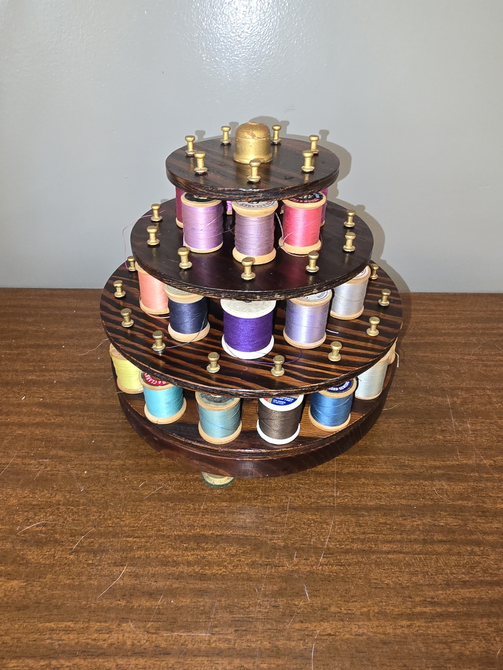 Vintage handmade spining bobbin holder